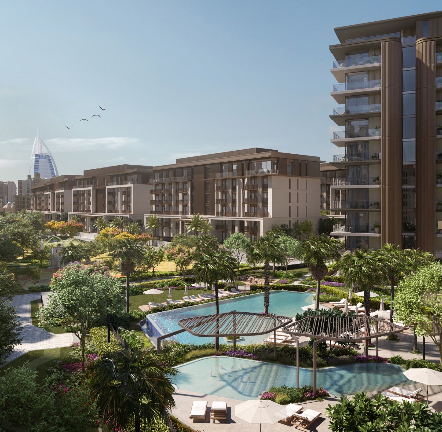 Madinat Jumeirah Calm with Iconic Dubai Views